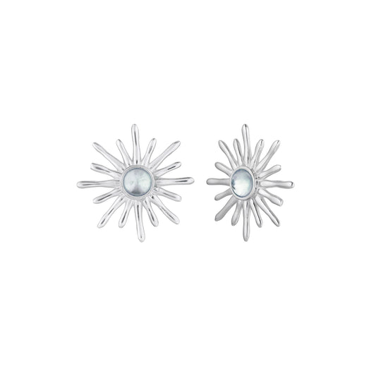 Arka Aquamarine Stud Earrings