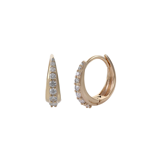 Doublet Moissanite Huggie Hoops