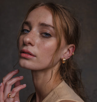 Parallel Gold Hoops