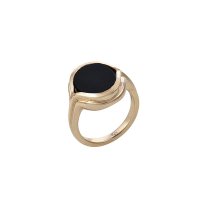 Parallel Onyx Signet Ring