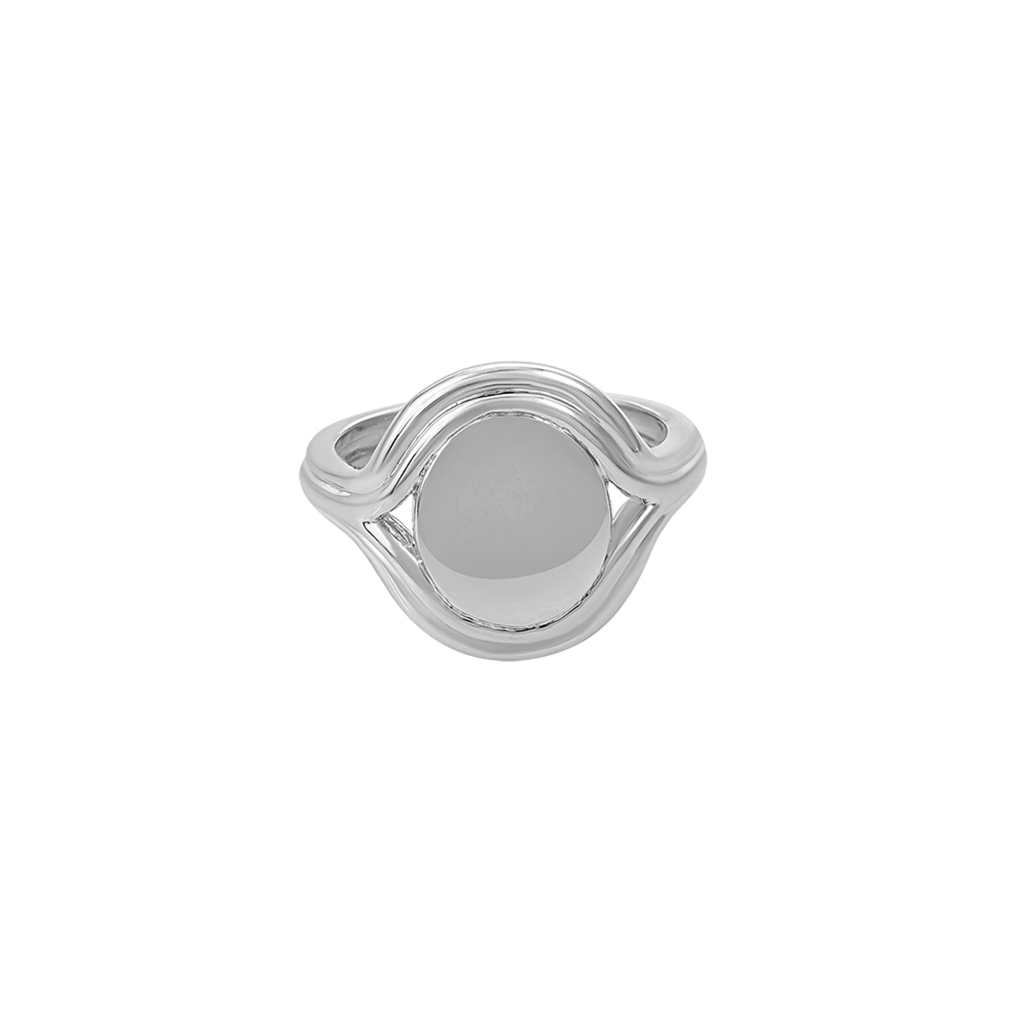 Parallel Silver Signet Ring