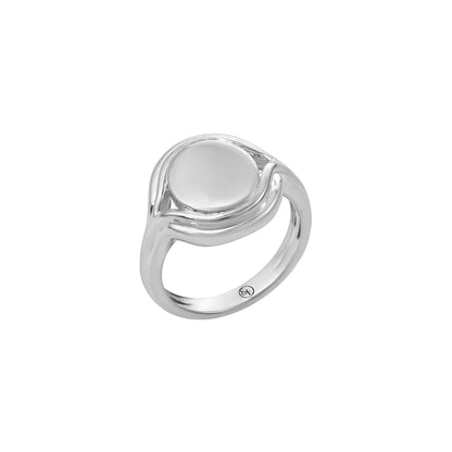 Parallel Silver Signet Ring