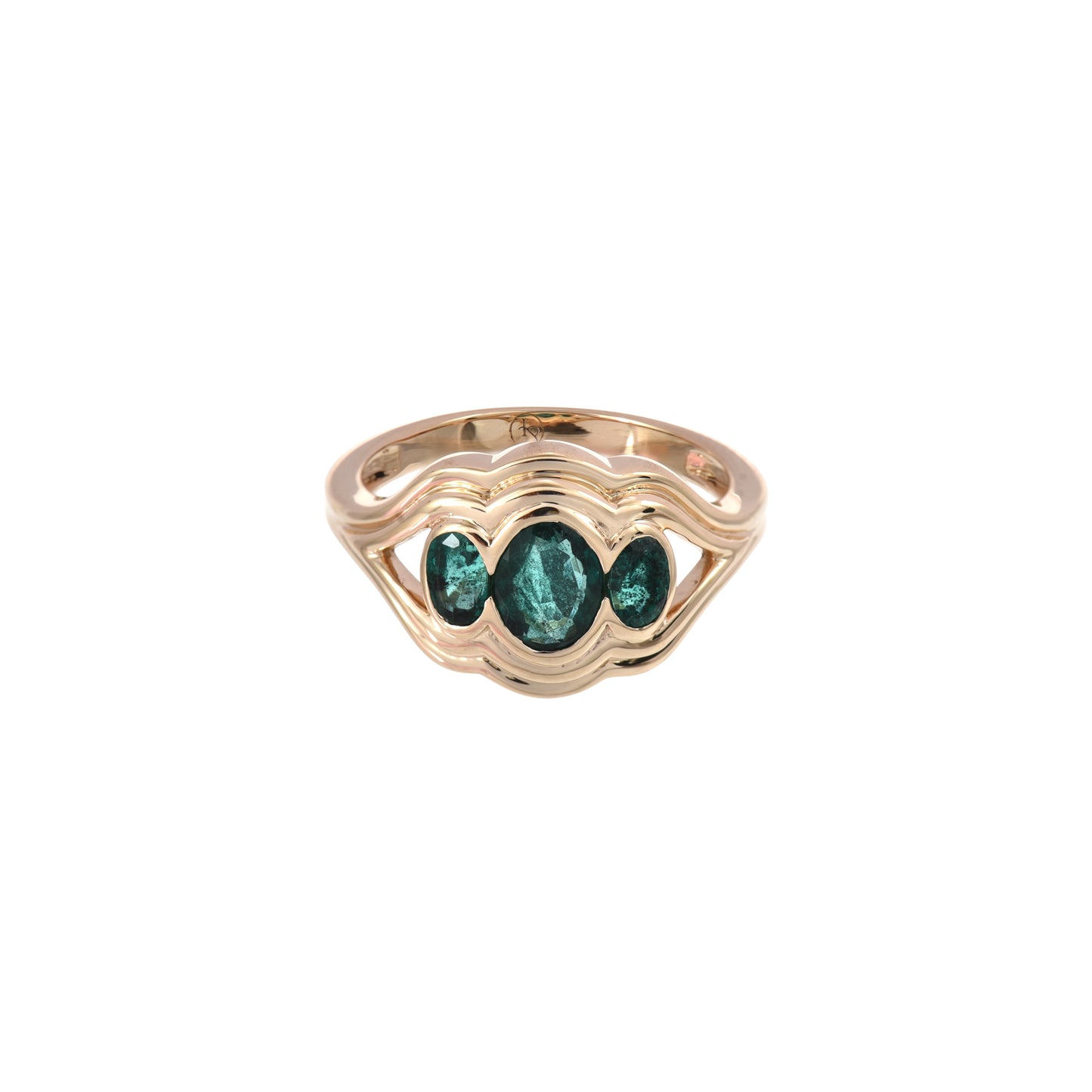 Trio Emerald Ring