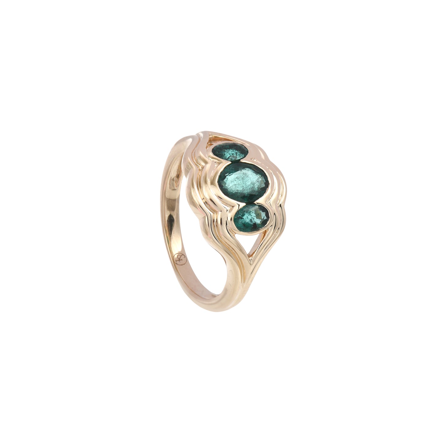 Trio Emerald Ring