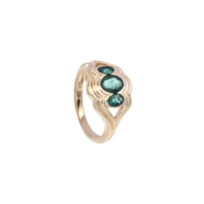 Trio Emerald Ring