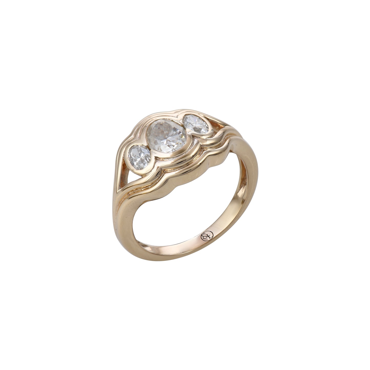 Trio Moissanite Ring